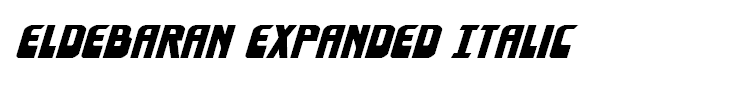 Eldebaran Expanded Italic