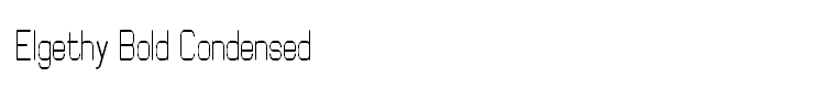 Elgethy Bold Condensed