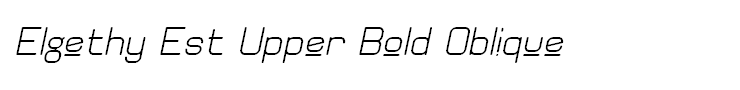 Elgethy Est Upper Bold Oblique