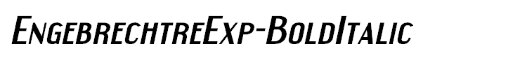 EngebrechtreExp-BoldItalic