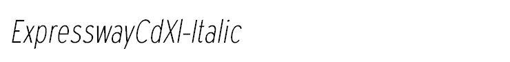 ExpresswayCdXl-Italic