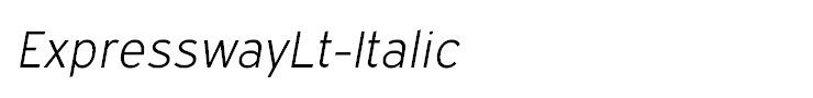 ExpresswayLt-Italic