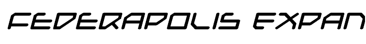 Federapolis Expanded Bold Italic