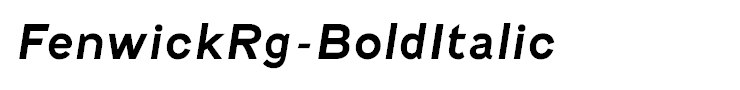 FenwickRg-BoldItalic