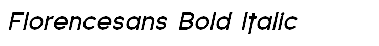 Florencesans Bold Italic