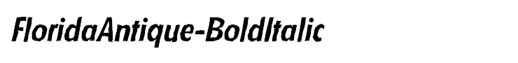 FloridaAntique-BoldItalic