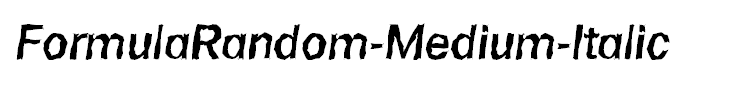 FormulaRandom-Medium-Italic