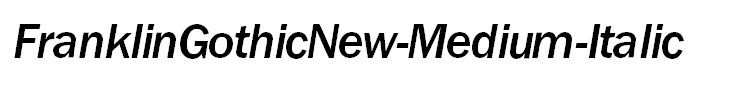 FranklinGothicNew-Medium-Italic