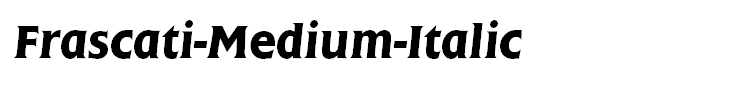 Frascati-Medium-Italic