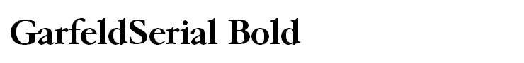 GarfeldSerial Bold