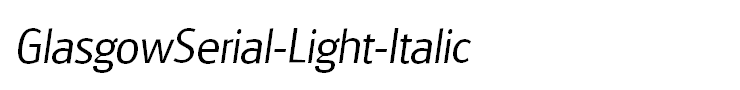 GlasgowSerial-Light-Italic