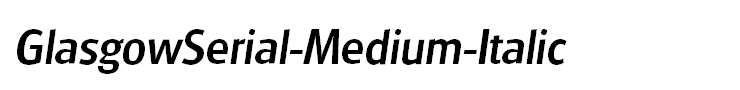 GlasgowSerial-Medium-Italic