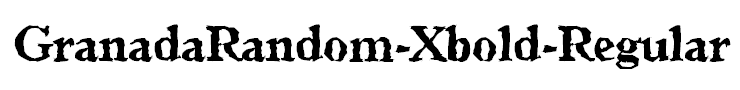 GranadaRandom-Xbold-Regular