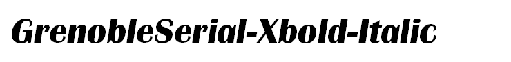 GrenobleSerial-Xbold-Italic