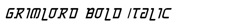 Grimlord Bold Italic