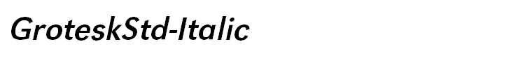 GroteskStd-Italic