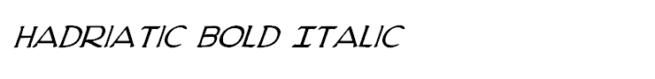 Hadriatic Bold Italic