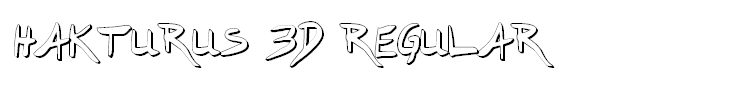 Hakturus 3D Regular
