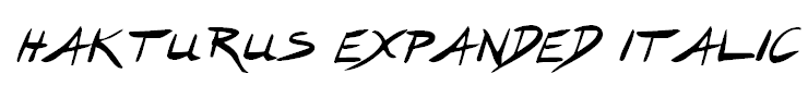 Hakturus Expanded Italic