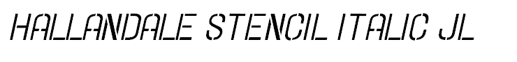 Hallandale Stencil Italic JL