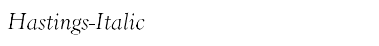 Hastings-Italic