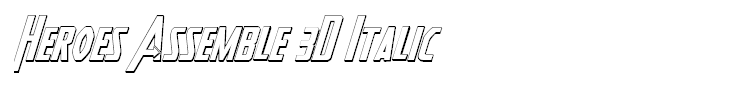Heroes Assemble 3D Italic