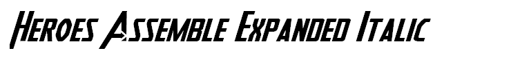 Heroes Assemble Expanded Italic