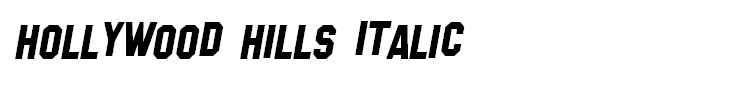 Hollywood Hills Italic