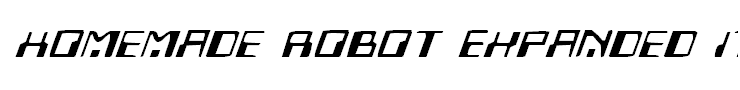 Homemade Robot Expanded Italic