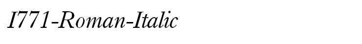 I771-Roman-Italic
