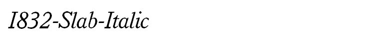 I832-Slab-Italic