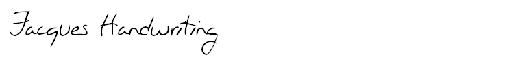 Jacques Handwriting