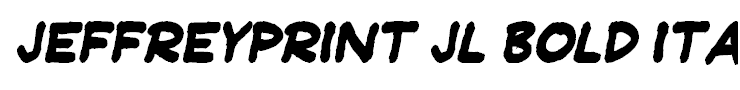 JeffreyPrint JL Bold Italic