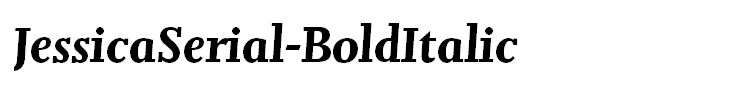 JessicaSerial-BoldItalic