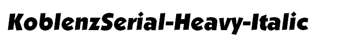 KoblenzSerial-Heavy-Italic