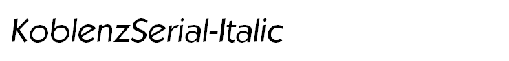 KoblenzSerial-Italic