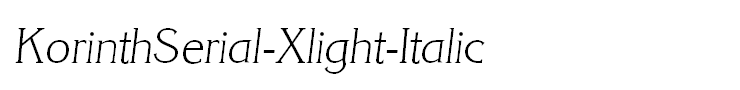 KorinthSerial-Xlight-Italic