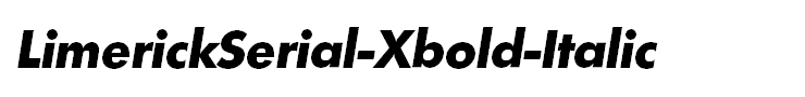 LimerickSerial-Xbold-Italic
