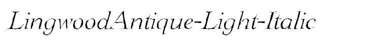 LingwoodAntique-Light-Italic