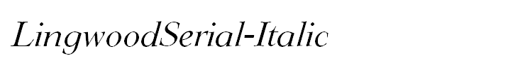 LingwoodSerial-Italic