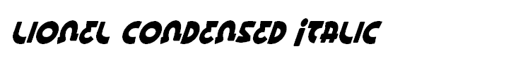 Lionel Condensed Italic