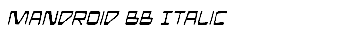 Mandroid BB Italic