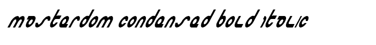 Masterdom Condensed Bold Italic