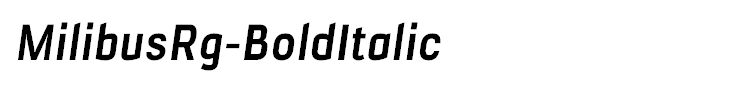 MilibusRg-BoldItalic