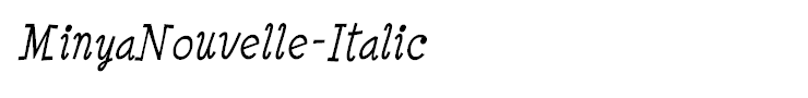 MinyaNouvelle-Italic