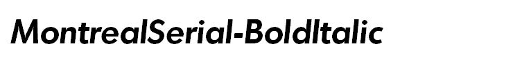 MontrealSerial-BoldItalic