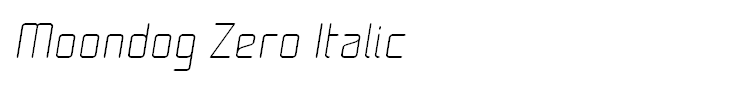 Moondog Zero Italic