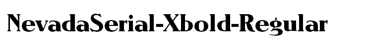 NevadaSerial-Xbold-Regular