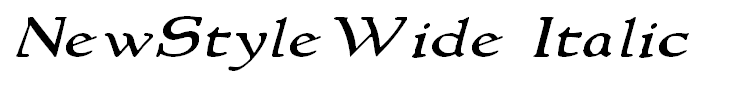 NewStyleWide Italic