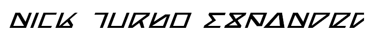 Nick Turbo Expanded Italic